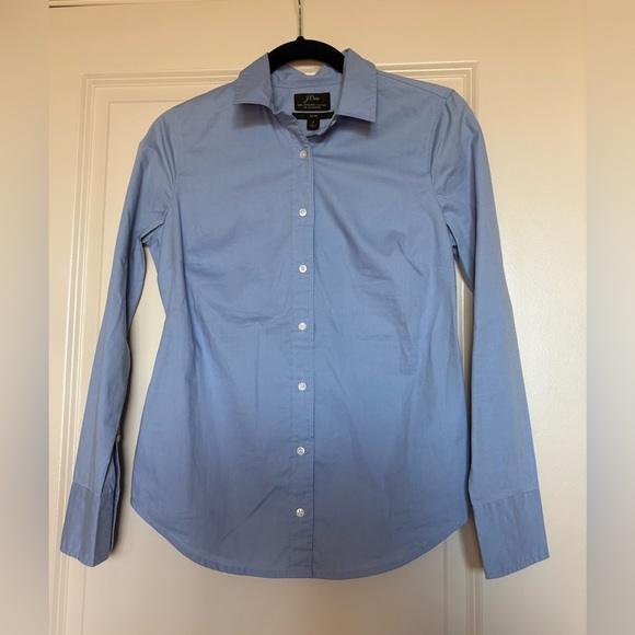 J. Crew Tops - J.Crew Light Blue Slim Fit Button Down Oxford Shirt Size 2
